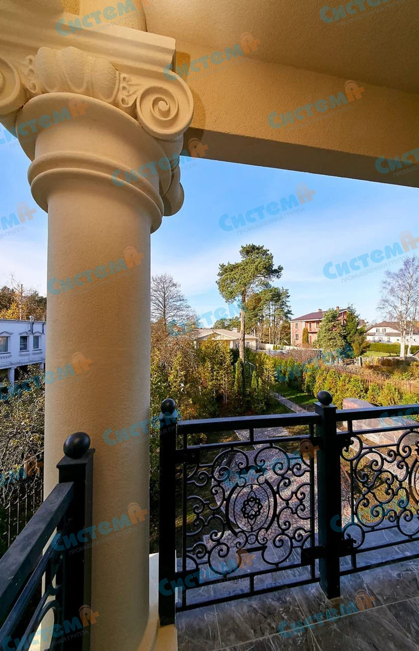 Декор загородного дома пенополистиролом